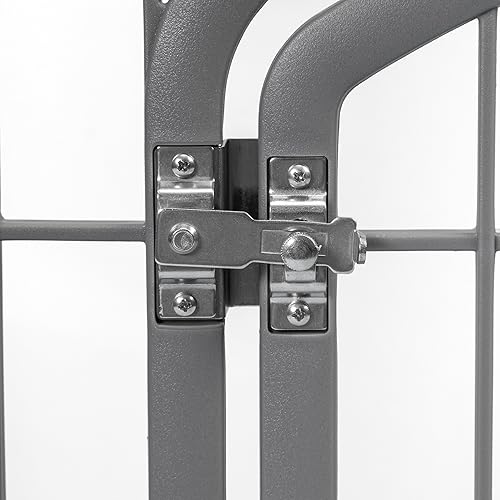 Miniatura 8 de IRIS USA 34" 8-Panel Pet Dog Puppy Playpen with Door, Indoor/Outdoor Dog Pen, 63 x 63 x 34, Foldable, Customizable, Dark Gray Gris-oscuro