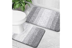 OLANLY Luxury Dry Well Bathroom Rug Set