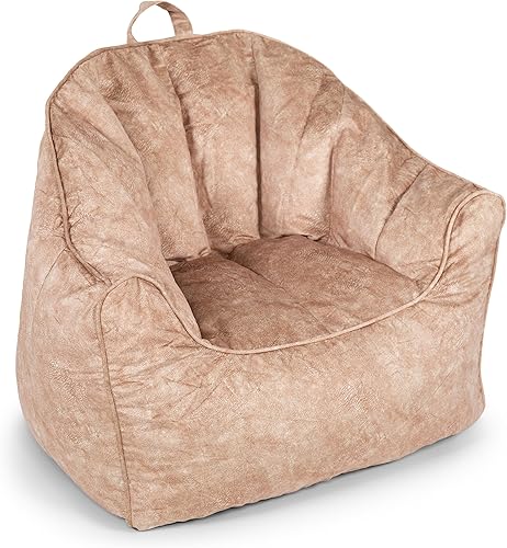 Big Joe Hug Bean Bag Chair, Caribou Hyde, Faux Polyester Blend, 3 feet Adular,Azul basalto,Gris,Beige Bronceado,Negro -,Caramelo,Teselación de