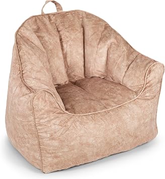 Big Joe Hug Bean Bag Chair, Caribou Hyde, Faux Polyester Blend, 3 feet