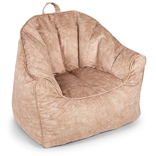 Big Joe Hug Bean Bag Chair, Caribou Hyde, Faux Polyester Blend, 3 feet