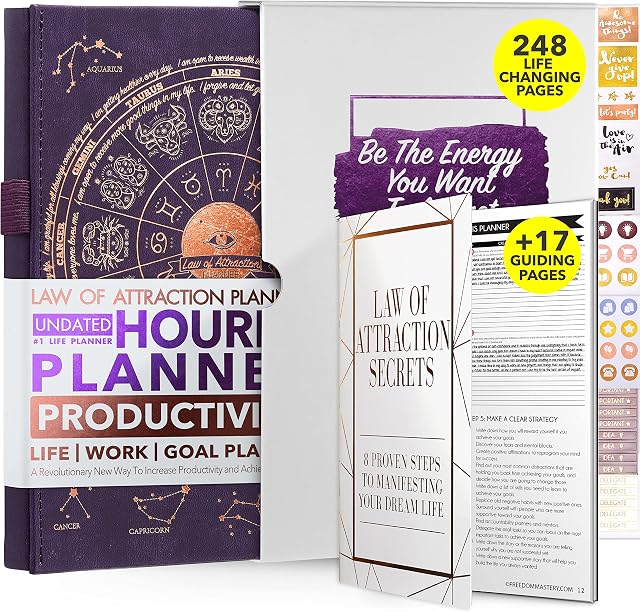 Law of Attraction Life Planner - Weekly Planner to Increase Productivity & Happiness - Life Organizer, Gratitude and Journal