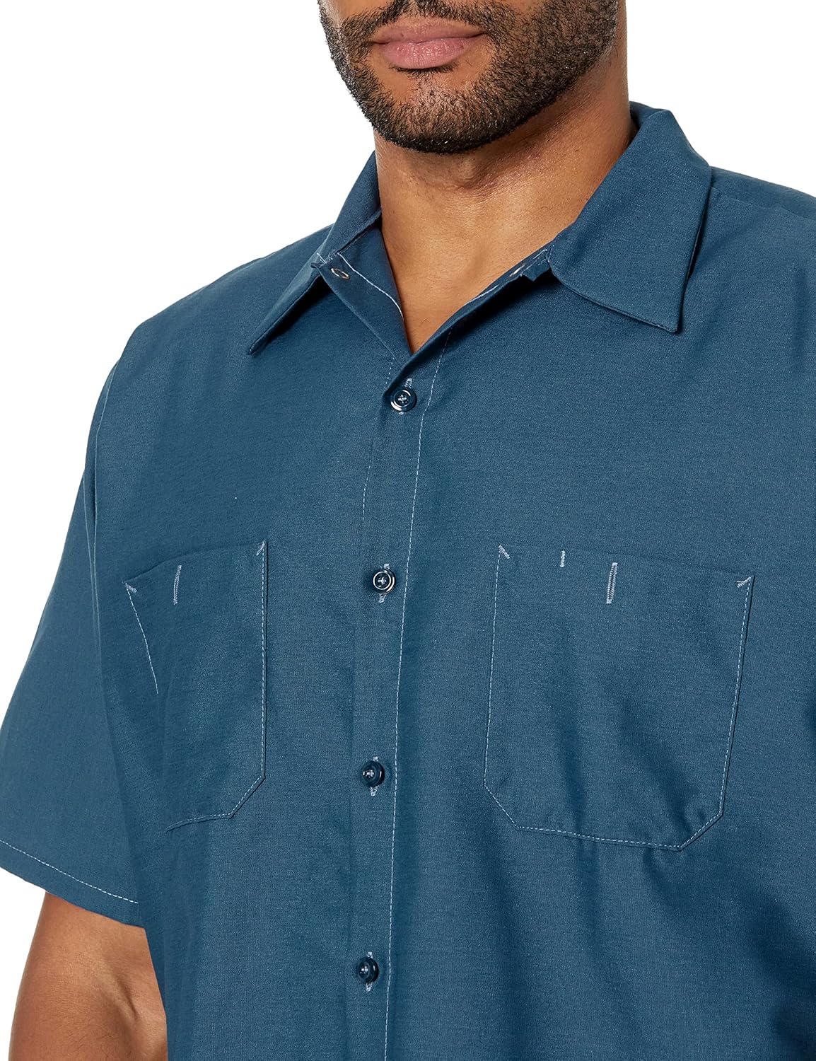 Red Kap Mens Industrial Work Shirt, Regular Fit, Short Sleeve - Image 4