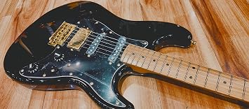 JS400 BKG HSS Ceramic pickups solid basswood body 22 frets roasted maple neck 2 point tremolo gold hardware Free Standard Setup