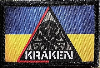 Ukraine Kraken Regiment Morale Patch. 2x3" Hook and Loop Patch. Ukrainian Flag