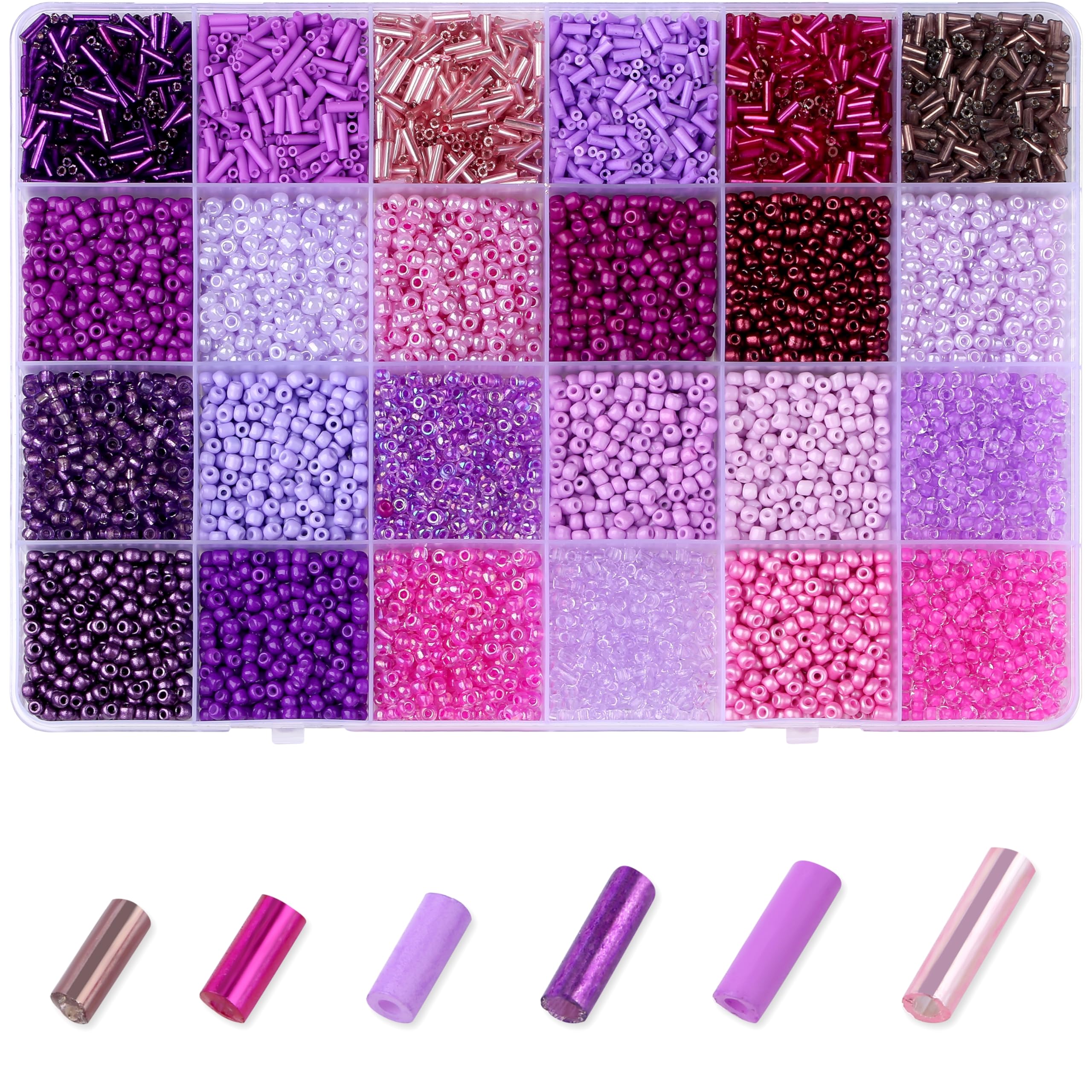 Gold Glass Seed Beads Kit - 7500pcs for Crafting -8