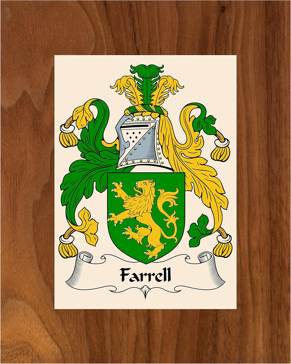 Farrell Coat of Arms/Farrell Family Crest 8X10 Photo Plaque