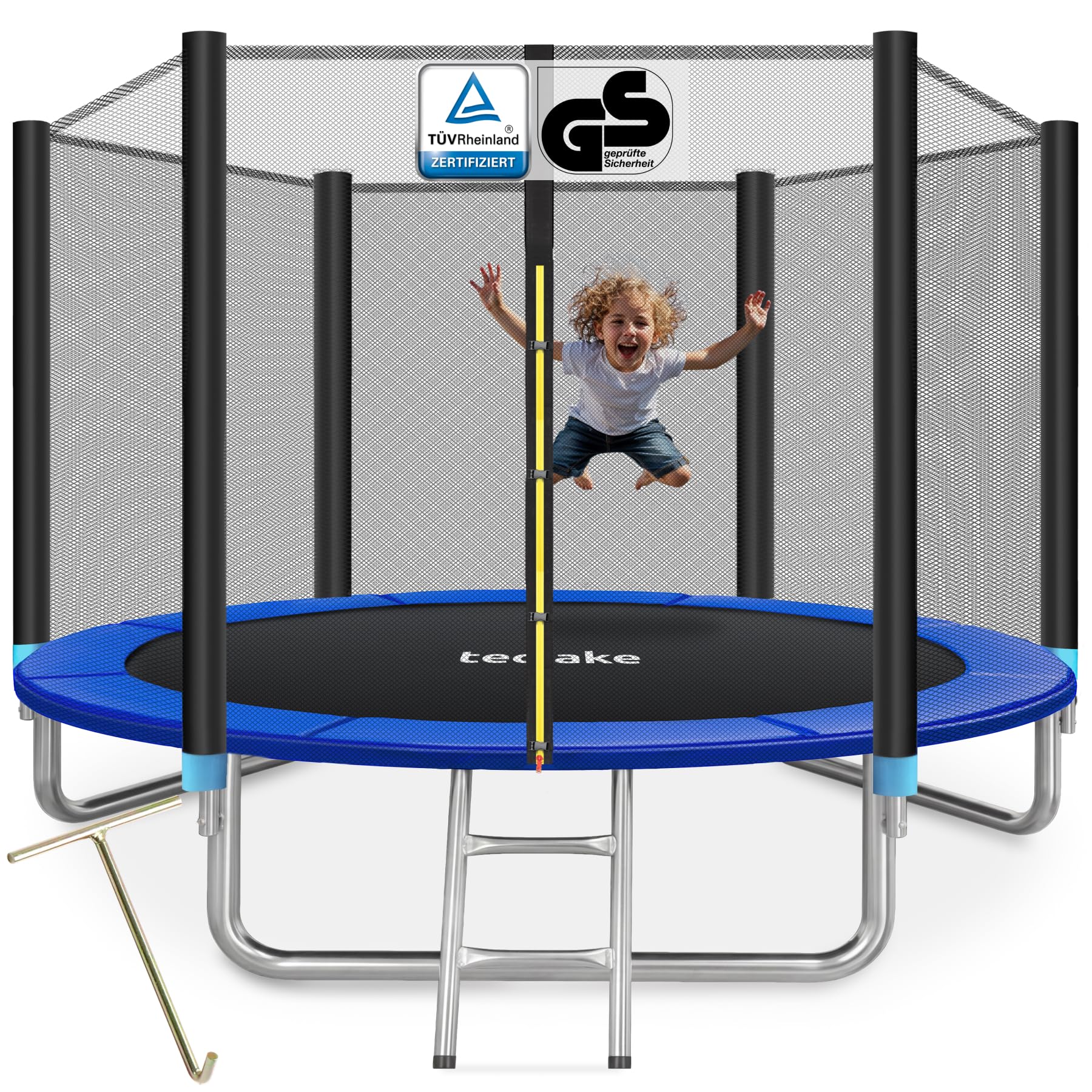 tectake® Trampoline  Ø 305 cm  Ressorts Solides  Filet sécurité zippé