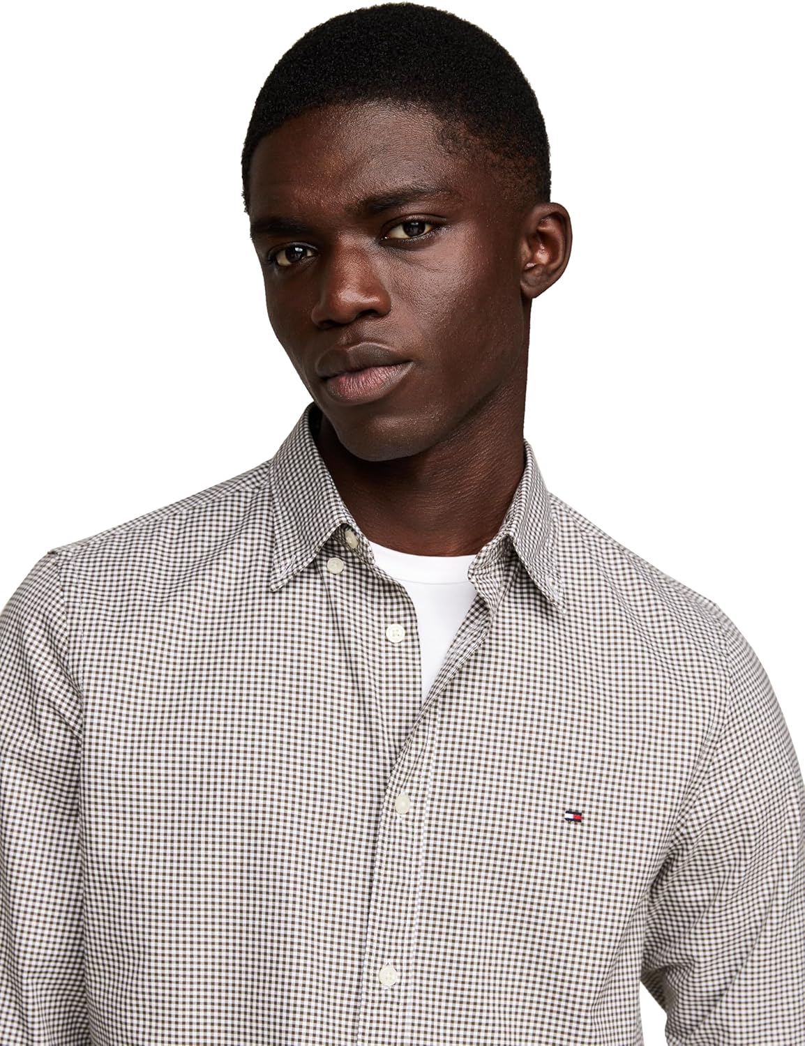 Tommy Hilfiger Mens Long Sleeve Poplin Shirts in Slim Fit, Men's Button Down Shirts, Also Available in Big and Tall - Image 2