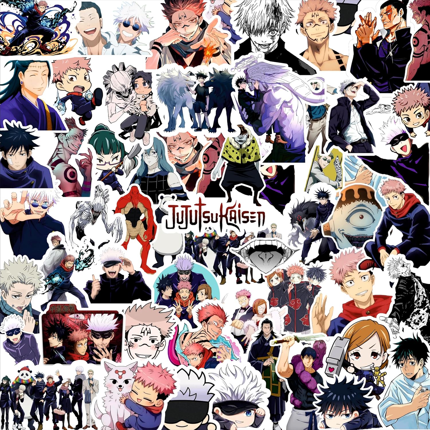 Animes On Trend Pack of 50 Jujutsu Kaisen Stickers for Laptop, Phone