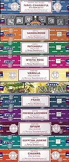 Sponsored Ad - Satya Incense Set of 12 Nag Champa, Super Hit, Sacred Sandalwood, Pure Patchouli, Mystic Rose, Vanilla, Pra...