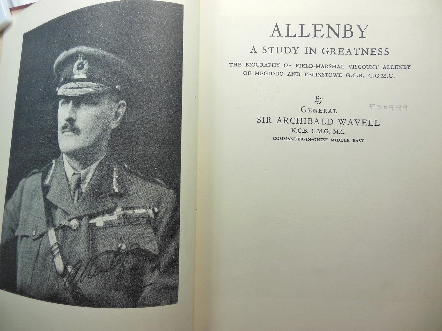 AllenbyA Study in Greatness (FieldMarshall Viscount Allenby) Amazon