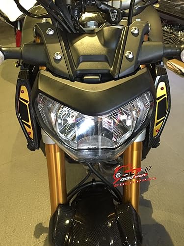 Miniatura 4 de Par de cubiertas de admisión de aire de motocicleta CNC izquierda y derecha para Yamaha MT-09 FZ09 2013-2016 (azul)