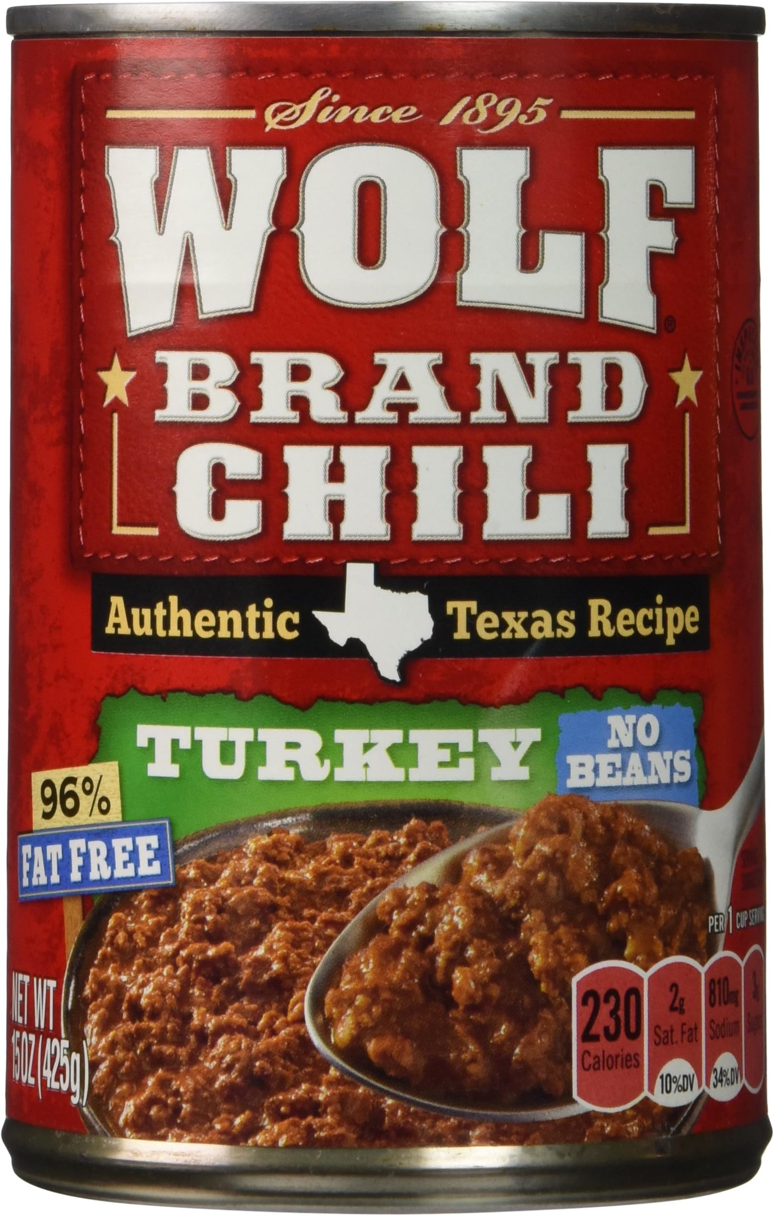 Wolf Brand Homestyle Chili with Beans - 15 oz. can, 12 per case