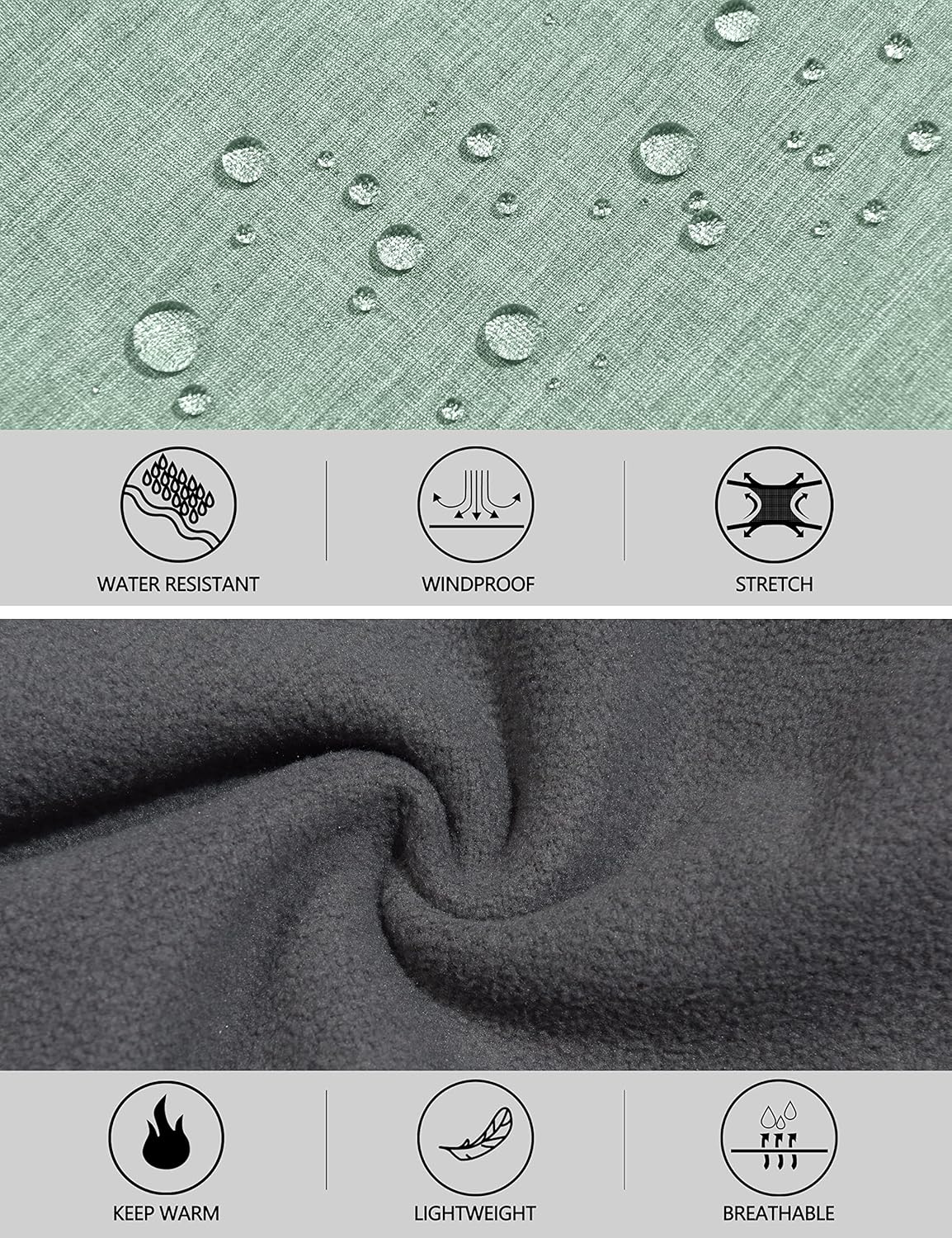 Little Donkey Andy Women's Windproof Hiking Cargo Pants Fleece Lined Water Repellent Ski Snow Softshell Pants - Image 4