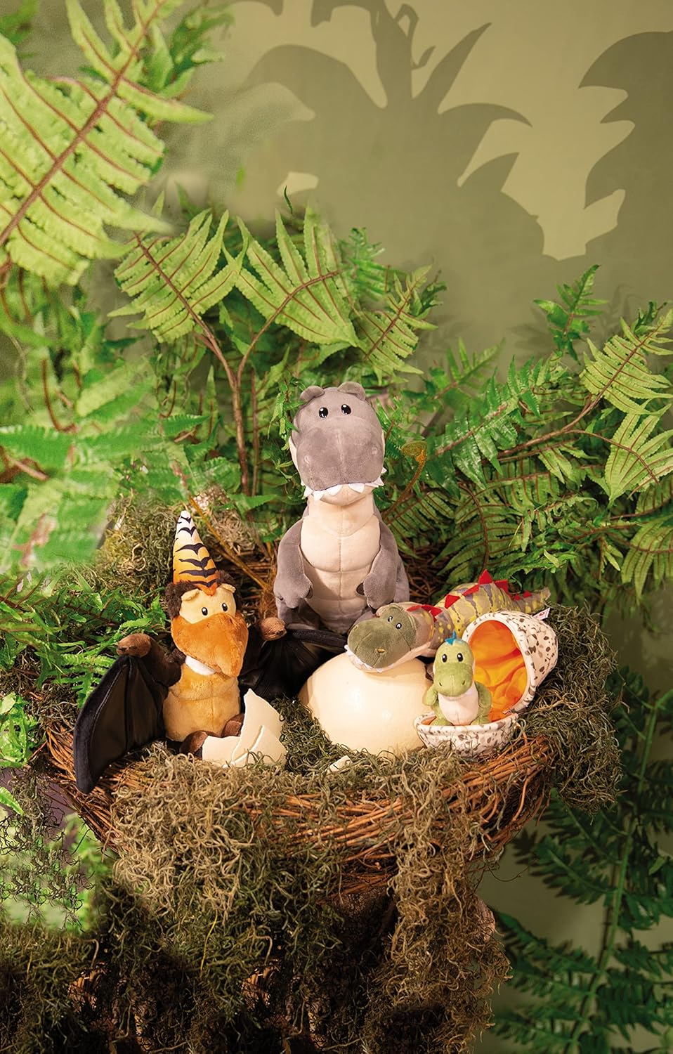 NICI Flying Plush Dino Orny 17 cm Green