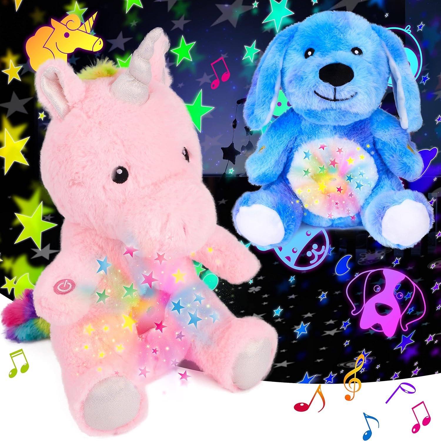 Musical Unicorn Dog Star Projector Plush Night Light Kenya Ubuy