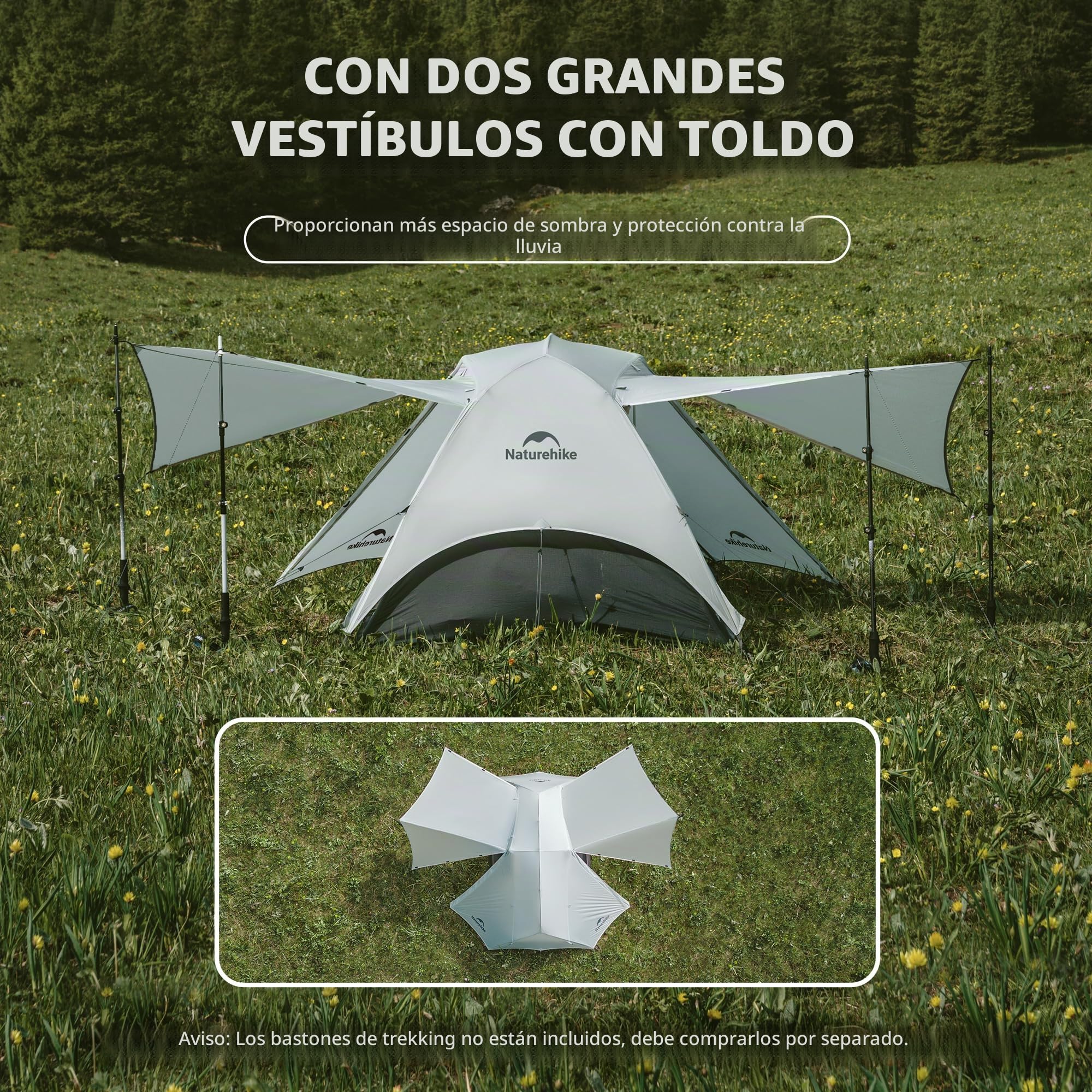 Naturehike UL Star River - Tienda de campaña para 2 personas, doble capa impermeable para dos personas, ligera para mochileros, ciclismo, 2 personas