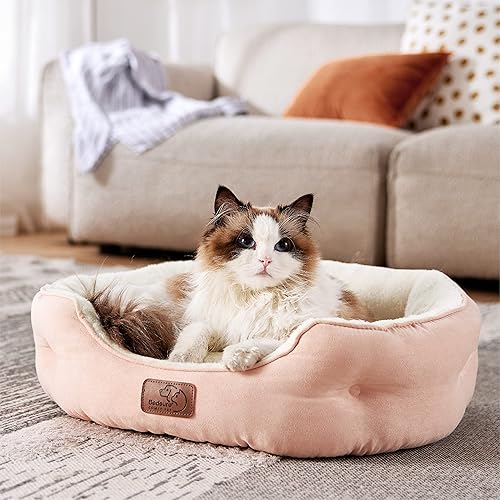 Miniatura 8 de Bedsure Camas para perros pequeños, camas redondas para gatos de interior, cama lavable para cachorros y gatitos con parte inferior antideslizante,