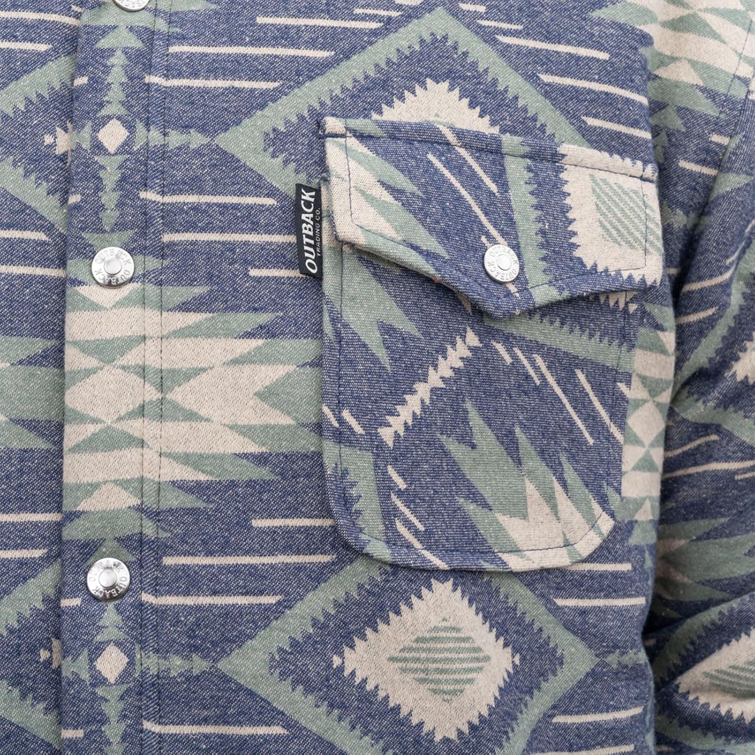 Outback Trading Company Men's Ronan 29761 Cotton Warm Outdoor Casual Western Berber Lined Snap Closure Long Sleeve Jacket