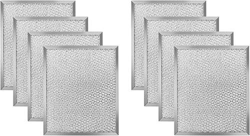 Miniatura 8 de Nispira Filtro de grasa de aluminio de repuesto compatible con campanas extractoras Broan NuTone NY NV, en comparación con la parte BP29, 4 filtros