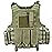 MGFLASHFORCE Tactical Airsoft Vest Adjustable Modular Paintball Vest (Green)