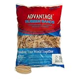 Alliance Rubber 26324 Advantage Rubber Bands Size #32, 1 lb Bag Contains Approx. 700 Bands (3" x 1/8", Natural Crepe) , Beige – view 1
