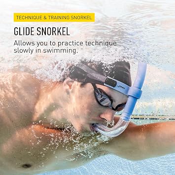 FINIS Glide Center-Mount Swim Snorkel for Adults - Adjustable Fit - Technique & Endurance Training