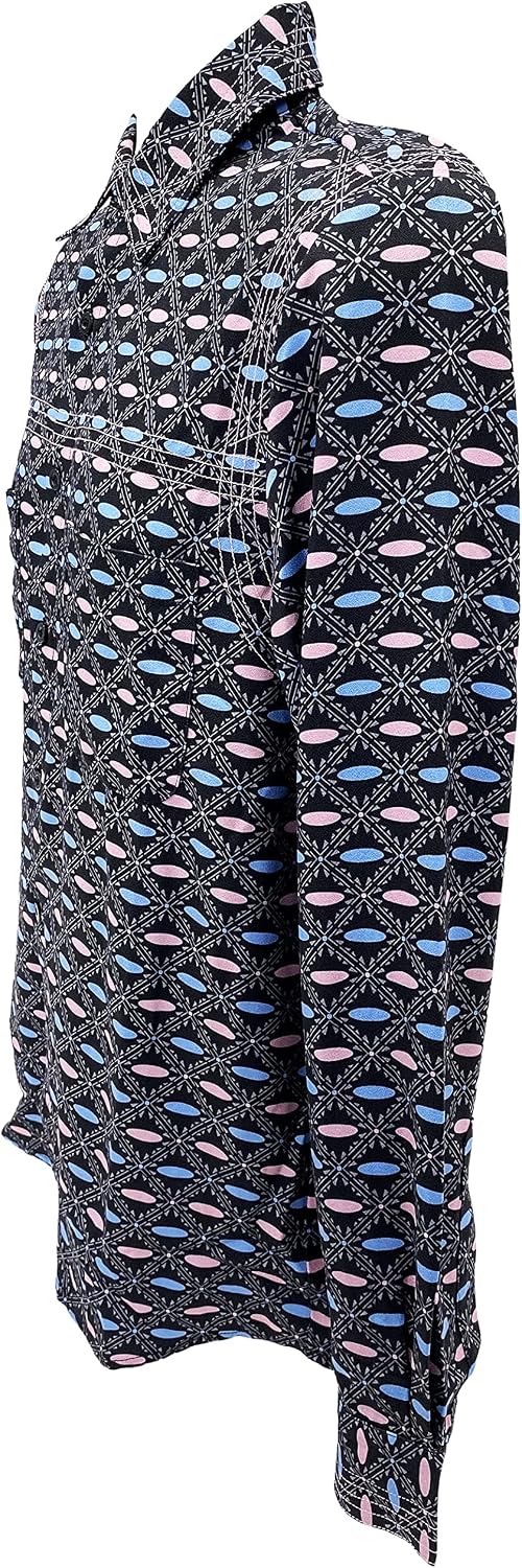 Rick Deckard Button Down Shirt - Everyday Wear & Costume - Geometric Pattern Abstract Design - 80s Sci-Fi Movie Fan Gift