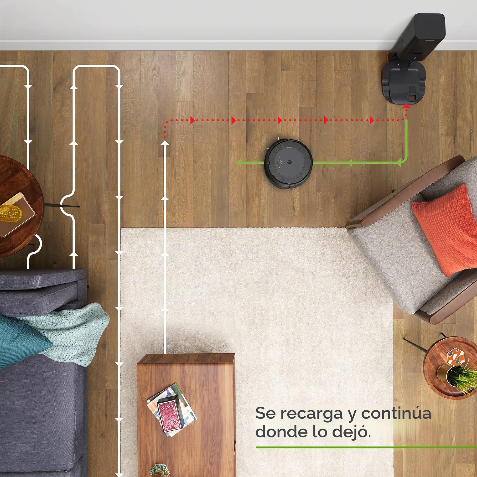 iRobot Robot Aspirador Roomba i3+ - Autovaciado automático de Suciedad - Ideal para Mascotas - Sugerencias Personalizadas - Compatible con tu Asistente de Voz y tecnología de Coordinación Imprint