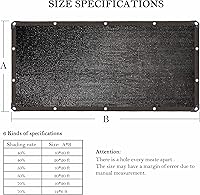 Vista 4 de Tronssien Tela de sombra negra 70%, red de sombra de jardín de 12 x 6 pies. Lona de malla duradera con ojales, antisombreado para jardín