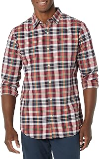 Amazon Essentials Men's Long-Sleeve Regular-Fit Stretch Poplin Shirt