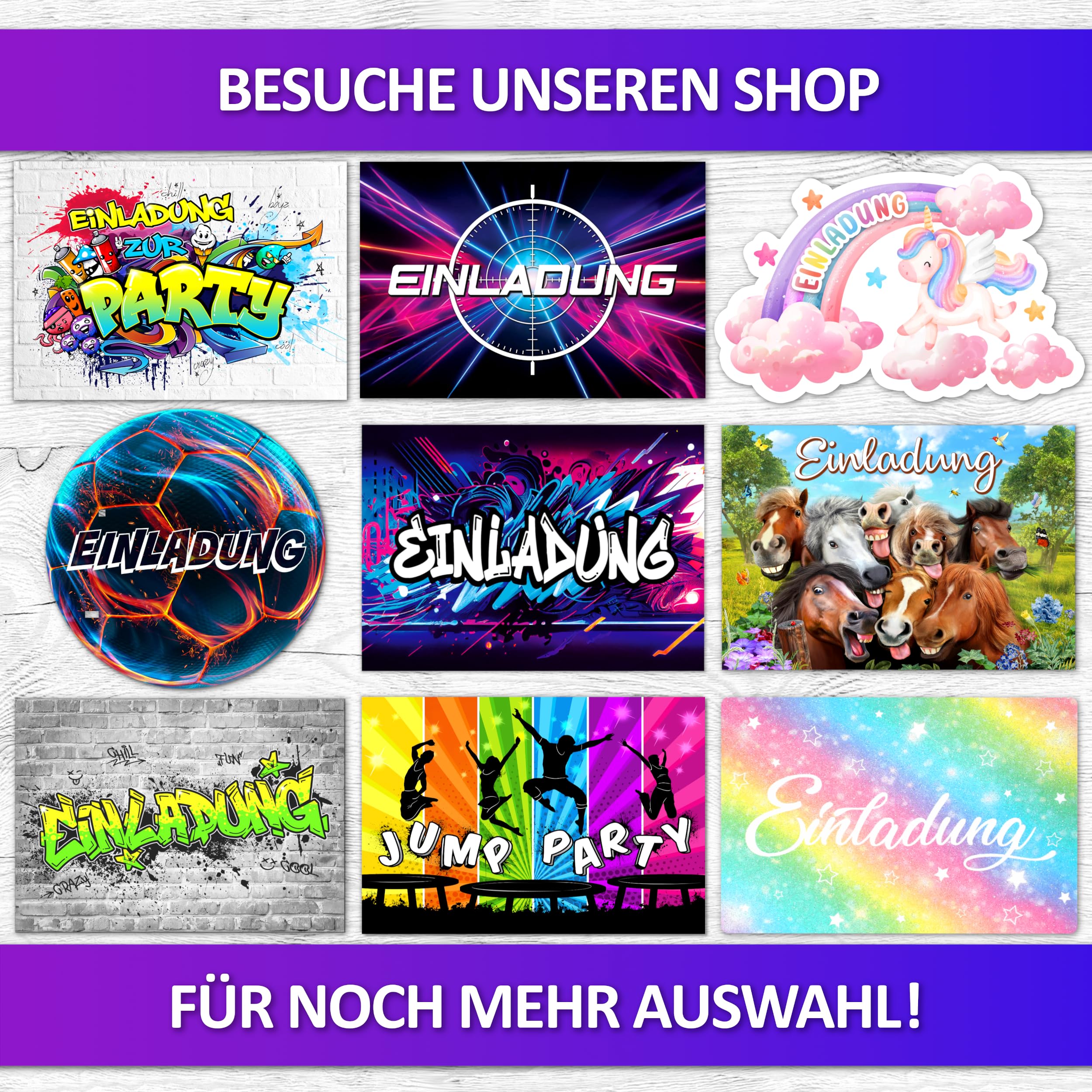 12 Biglietti D'Invito A Tema Videogioco Per Festa Di Compleanno Bambini - Formato DIN A6, Carta Sostenibile 350g, Design Colorato - 4