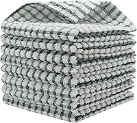 Vista 15 de Trapos de Limpieza de Algodón Terry Paños de Cocina para Lavar Platos, Juego de 8 Trapos de Cocina para Limpieza, Toallas Ligeras y Suaves
