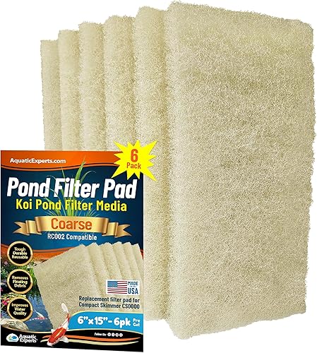 Miniatura 31 de Aquatic Experts Almohadilla de filtro de estanque gruesa beige – 1.25 pulgadas de grosor – Rollo a granel para estanque de agua para jardín