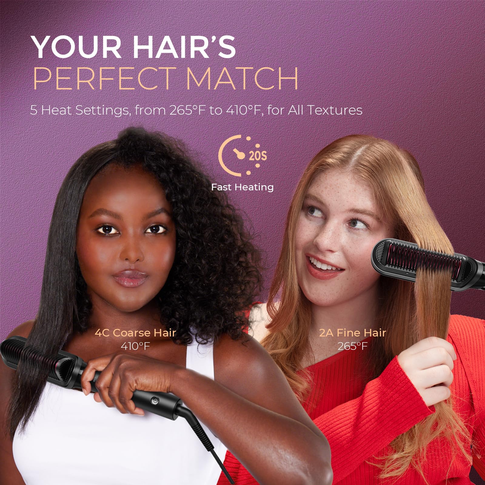 TYMO Flat Iron Brush - 2 in 1 Straightener -8 TYMO Flat Iron Brush - 2 in 1 Straightener -8