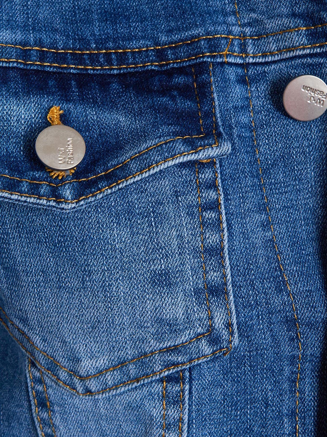 SS7 Veste en Jean Fille Délavé Stretch