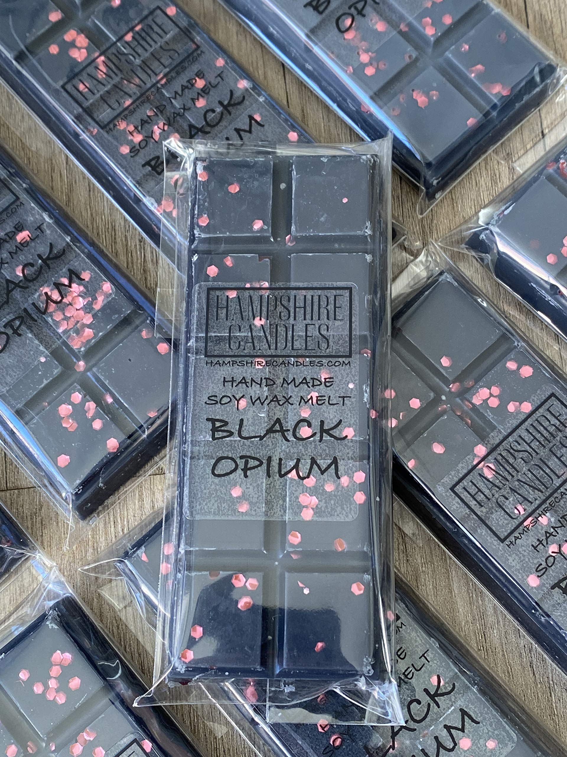 Dark Opium Wax Melts, Dark Grey and Pink Glitter, 2 Bars - Image 4