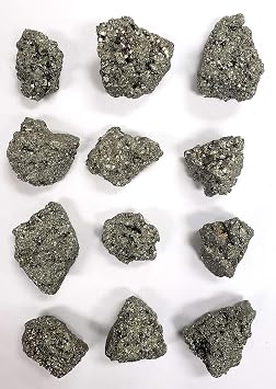 1/2 LB Pyrite Crystal Stone - Large Chunks Iron Pyrite Fools Gold - Bulk Raw Natural Crystal Rough Stones