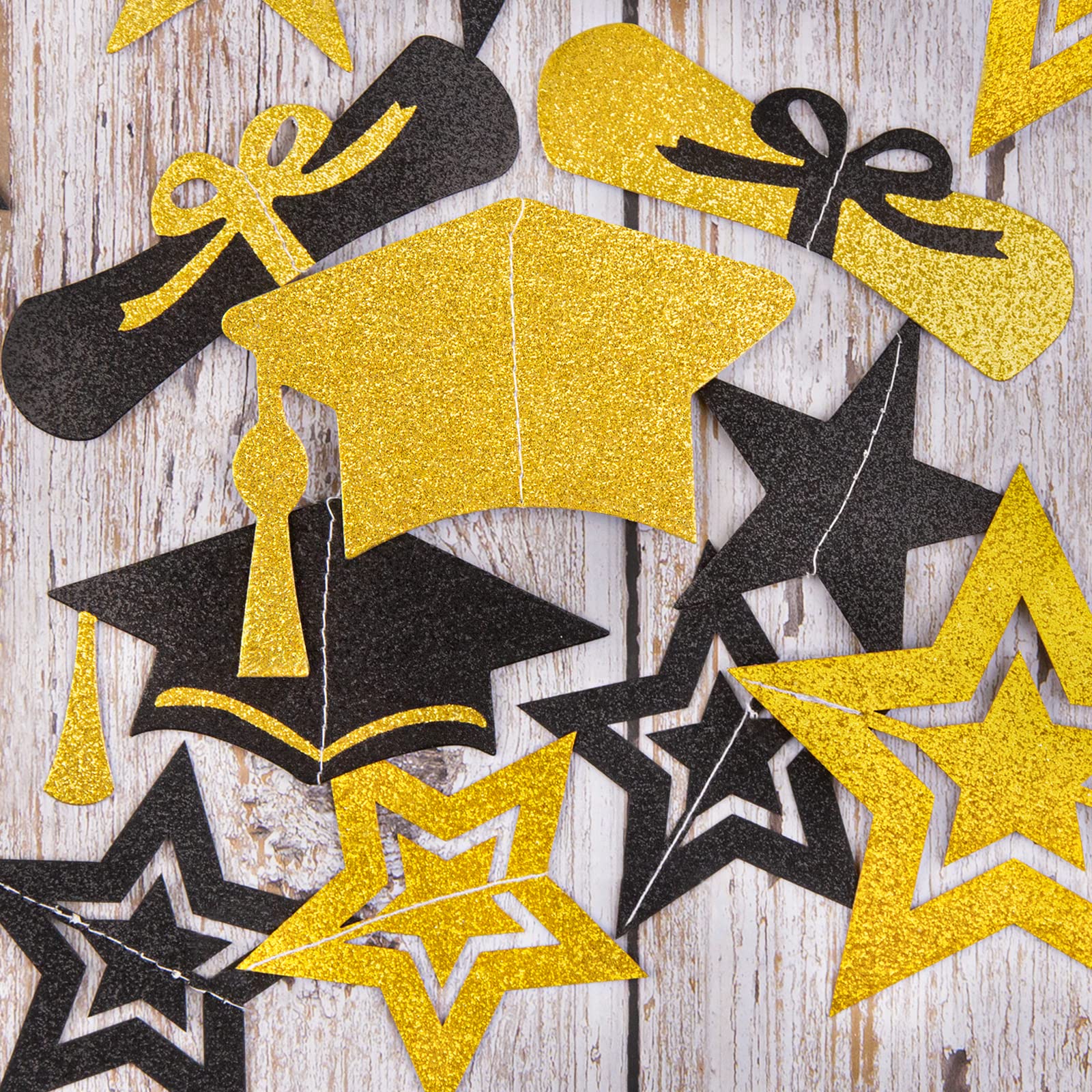 2025 Party Supplies Class Of 2025 Graduation Decorations - Black & Gold ...