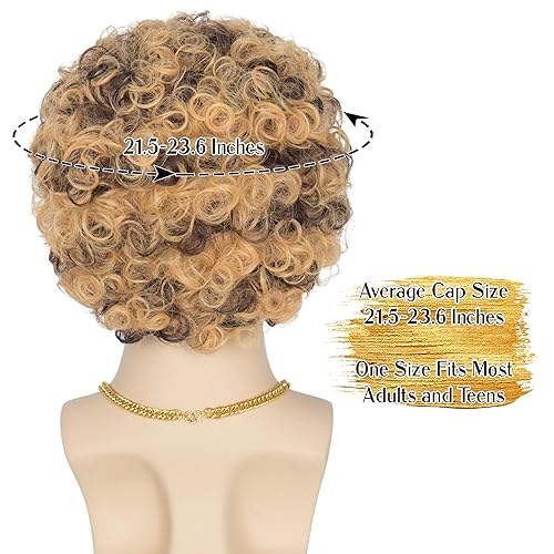 Miniatura 4 de Miss U Hair - Peluca de cabello de los años 70 para hombres, peluca de fiesta de Halloween, peluca corta y rizada de los años 70 para hombres