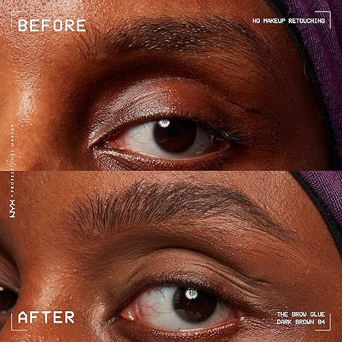 Miniatura 10 de NYX PROFESSIONAL MAKEUP The Brow Glue - Gel de cejas teñido de fijación extrema, color marrón medio