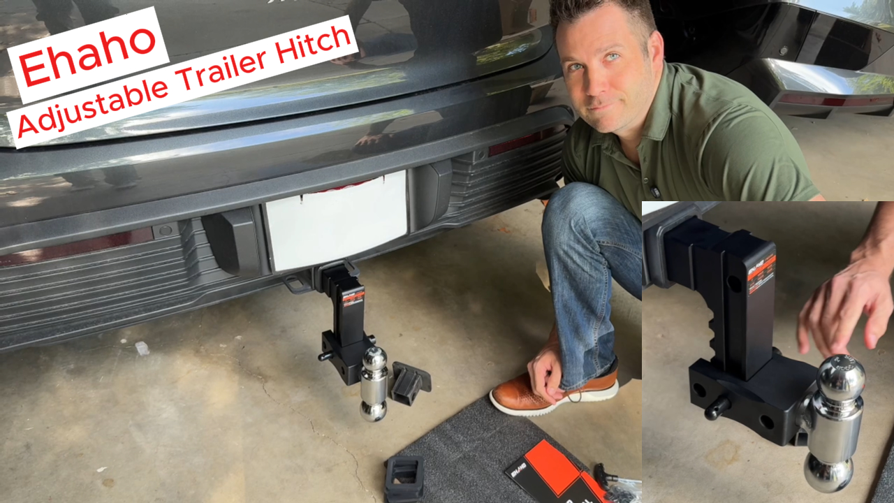 Watch Ehaho Adjustable Trailer Hitch 2" Receiver 6" Drop Rise on Amazon ...