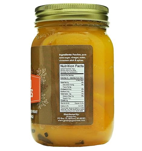 Miniatura 10 de Green Jay Gourmet Melocotones de vainilla en un tarro de pinta - Fruta fresca en frascos a mano para cocinar y despensa - Melocotones en escabeche