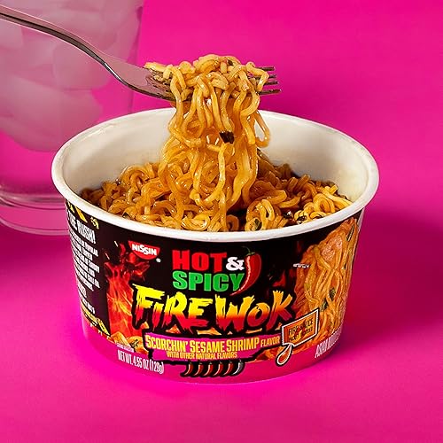 Miniatura 35 de Nissin Sopa de fideos ramen picante y picante, camarones, 3.27 onzas (paquete de 6)