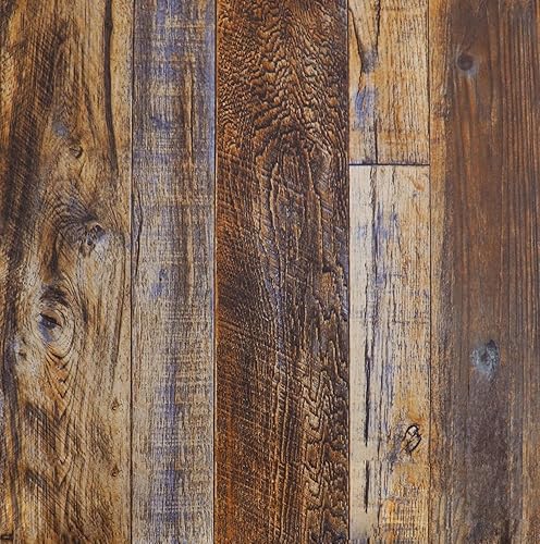 Hopeak - Papel pintado de madera sintética, papel pintado decorativo, extraíble e impermeable