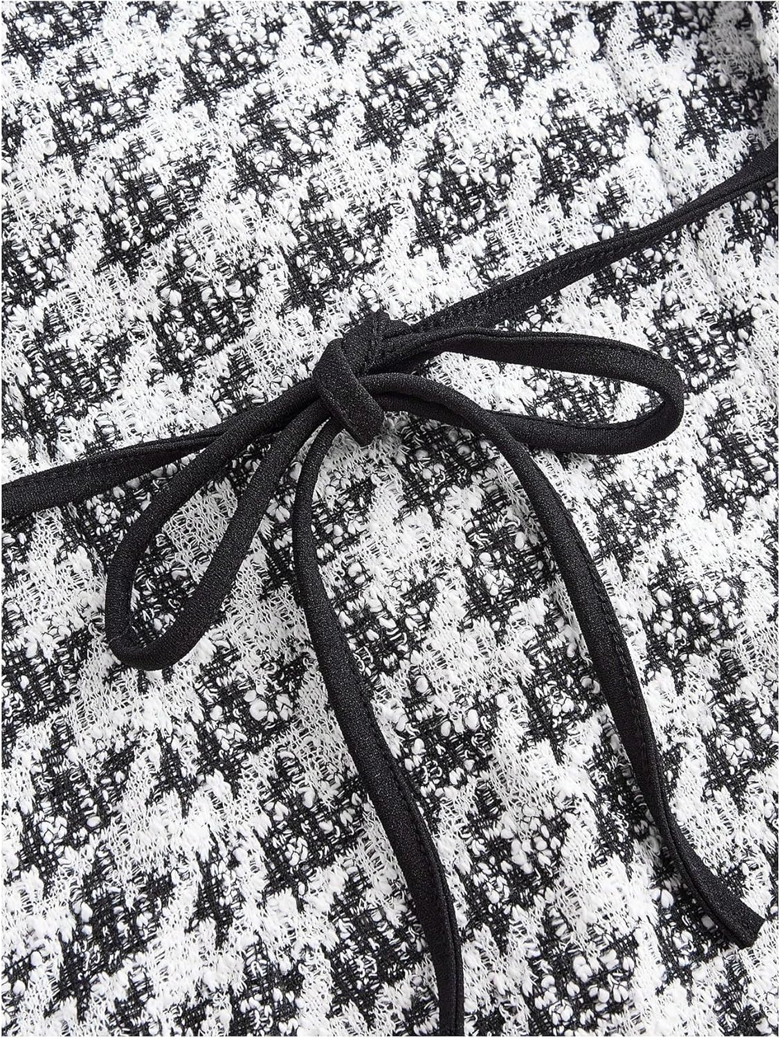 MakeMeChic Women's Houndstooth Plaid Vest Tops Trendy Dressy Tops Button Wasitcoat For Work Office - Image 5