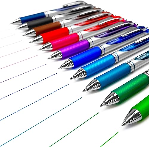 Miniatura 3 de Pentel EnerGel XM BL77 - Bolígrafo retráctil de tinta de gel líquido, 0.028 in, 54% reciclado, color negro, paquete de 3