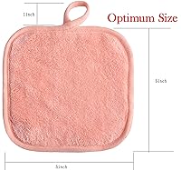 Vista 6 de Paños removedores de maquillaje para cara, ojos, labios, almohadillas reutilizables para quitar maquillaje de microfibra suave, paños de limpieza