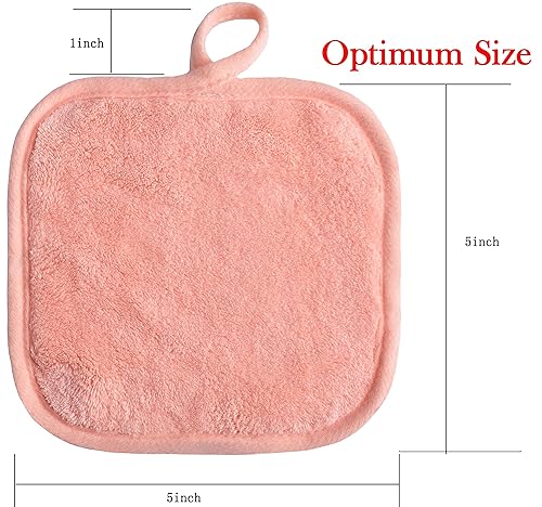 Miniatura 6 de Paños removedores de maquillaje para cara, ojos, labios, almohadillas reutilizables para quitar maquillaje de microfibra suave, paños de limpieza